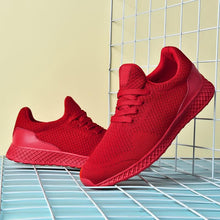 Load image into Gallery viewer, Men's Elegant Soft Sneakers Casual New Breathable Mesh Black Men Shoes Spring High Quality Tenis Shoes Lace Up Athletic Running Tennis Fashion Sneakers Comfortable Design
