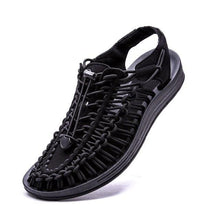 Load image into Gallery viewer, Men's High-Quality Hand-Woven Espadrilles Outdoor Summer Sandals Soft Non-slip Hiking Beach Platform Sandals Summer Strap Anti-Skidding Walking Water Shoes Comfortable Athletic Espadrilles For Beach
