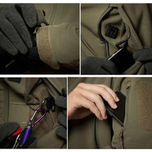 Load image into Gallery viewer, Men's Outdoor Soft Fleece Jacket Men's And Women's Jacket Unique Jackets For Men Windproof  Waterproof Breathable Jacket Thermal Hooded Tactical Jacket Outdoor Camouflage Fleece Hooded Coat
