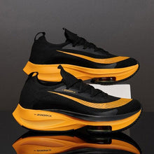 Load image into Gallery viewer, Men's Training Sports Lightweight Orange Sneakers Air Cushion Mesh Tennis Sports Shoes Outdoor Non-Slip Wear-Resistant Casual Shoes Running Walking Athletic Mens Basketball Sneakers
