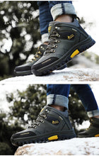 Load image into Gallery viewer, Men's Winter Snow Boots Waterproof Leather Sports Super Warm Men's Boots Outdoor Hiking Boots Work Travel Shoes Trail Climbing Shoes Lace Up Anti-Slip Waterproof Working Outdoor Boots
