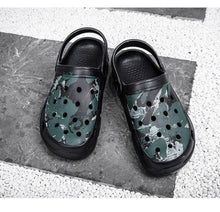 Load image into Gallery viewer, Men Sandals Summer Camouflage Hole Shoes Garden Shoes Outdoor Non-slip Beach Shoes Flat Sandals Home Slippers Unisex Garden Clogs Shoes Slippers Sandals For Mens
