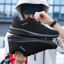 Load image into Gallery viewer, Men Sport Lightweight Running Sneakers Walking Casual Breathable Shoes Non-Slip Comfortable Black Fashion Men Casual Shoes Running Walking Sneakers
