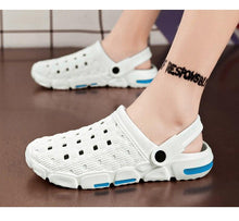 Load image into Gallery viewer, Men Summer Hole Shoes Rubber Plastic Unisex Garden Shoes Beach Flat Men Sandals Outdoor Indoor Slippers Lightweight Sandals Garden Clogs Hiking Shoes Water Beach Shoes
