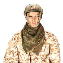 Load image into Gallery viewer, Men Tactical Military Keffiyeh Net Mesh Neck Scarf Shemagh Head Wrap Face Scarf Bandana Outfit Headband Black Motorcycle Balaclava Winter Sport Fishing Fleece Neck Warmer Windproof Dustproof Face Mask Scarf Men Hunting Skis Hiking
