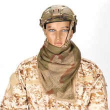 Load image into Gallery viewer, Men Tactical Military Keffiyeh Net Mesh Neck Scarf Shemagh Head Wrap Face Scarf Bandana Outfit Headband Black Motorcycle Balaclava Winter Sport Fishing Fleece Neck Warmer Windproof Dustproof Face Mask Scarf Men Hunting Skis Hiking
