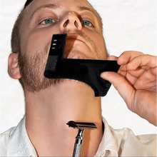Load image into Gallery viewer, Men Transparent Modern Beard Shaping Tool  Lightweight And Flexible Fits All-In-One Styling Beard Comb
