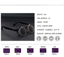 Load image into Gallery viewer, Men Vintage Flat Top Goggles Round Design Metal Retro Glasses For Men &amp; Women Flip Up Sun Glasses New Colourful Fashionable Sunglasses For Men &amp; Women
