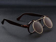 Load image into Gallery viewer, Men Vintage Flat Top Goggles Round Design Metal Retro Glasses For Men &amp; Women Flip Up Sun Glasses New Colourful Fashionable Sunglasses For Men &amp; Women

