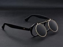Load image into Gallery viewer, Men Vintage Flat Top Goggles Round Design Metal Retro Glasses For Men &amp; Women Flip Up Sun Glasses New Colourful Fashionable Sunglasses For Men &amp; Women
