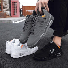 Load image into Gallery viewer, Men White Casual Leather Fashion Sneakers Breathable Sports Running Shoes Leather Running Sport Air Cushion Outdoor Training Sneakers High Quality Design
