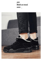 Load image into Gallery viewer, Men Winter Comfortable Shoes Warm Fur Snow Boots Ankle Winter Boots For Men Plush Sneakers High-Top Outdoor Snow Boots Water Resistant Shoes Anti-Slip Fully Fur Lined Casual Lightweight Shoes
