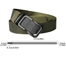 Load image into Gallery viewer, Men's Automatic Metal Buckle Nylon Canvas Webbing Belt
