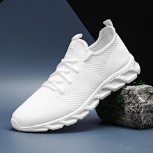 Load image into Gallery viewer, Mens Black Sneakers Casual Summer High Quality Mesh Sneakers Lightweight Breathable Mesh Sneakers Fashion Tennis Breathable Walking Gym Work Sneakers
