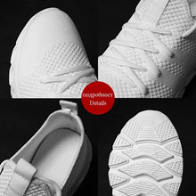 Load image into Gallery viewer, Mens Black Sneakers Casual Summer High Quality Mesh Sneakers Lightweight Breathable Mesh Sneakers Fashion Tennis Breathable Walking Gym Work Sneakers
