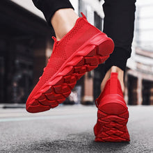 Load image into Gallery viewer, Mens Black Sneakers Casual Summer High Quality Mesh Sneakers Lightweight Breathable Mesh Sneakers Fashion Tennis Breathable Walking Gym Work Sneakers
