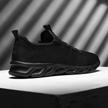 Load image into Gallery viewer, Mens Black Sneakers Casual Summer High Quality Mesh Sneakers Lightweight Breathable Mesh Sneakers Fashion Tennis Breathable Walking Gym Work Sneakers

