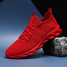 Load image into Gallery viewer, Mens Black Sneakers Casual Summer High Quality Mesh Sneakers Lightweight Breathable Mesh Sneakers Fashion Tennis Breathable Walking Gym Work Sneakers
