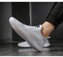 Load image into Gallery viewer, Mens Breathable White Trendy Sneakers  Casual Design  Light Walking Running Trainers Casual Breathable Mesh Men Running Shoes Walking Sneakers
