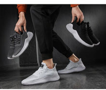 Load image into Gallery viewer, Mens Breathable White Trendy Sneakers  Casual Design  Light Walking Running Trainers Casual Breathable Mesh Men Running Shoes Walking Sneakers
