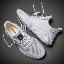 Load image into Gallery viewer, Mens Breathable White Trendy Sneakers  Casual Design  Light Walking Running Trainers Casual Breathable Mesh Men Running Shoes Walking Sneakers
