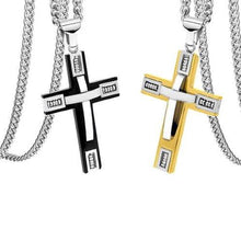 Load image into Gallery viewer, Men's Cross Necklaces in Stainless Steel
