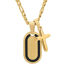 Load image into Gallery viewer, Men's Dog Tag Lady of Guadalupe And Cross Pendant

