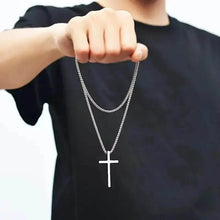 Load image into Gallery viewer, Men's Fashion Stainless Steel Cross Pendant Necklace
