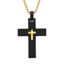 Load image into Gallery viewer, Men's IP Stainless Steel Cross Pendant
