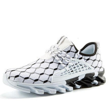 Load image into Gallery viewer, Mens Lightweight Breathable White Sneakers Casual Spring New Fashion Comfortable Walking  Slip-On Sneakers Breathable Fashion Athletic Gym Casual Tennis Sneakers Modern Design Shoes
