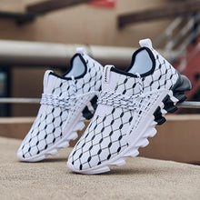 Load image into Gallery viewer, Mens Lightweight Breathable White Sneakers Casual Spring New Fashion Comfortable Walking  Slip-On Sneakers Breathable Fashion Athletic Gym Casual Tennis Sneakers Modern Design Shoes
