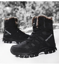 Load image into Gallery viewer, Mens Outdoor Sports Hiking Boots Wear Resisting Work Shoes Footwear Mountain Sport Mid-Cut Black Hiking Boots Outdoor Mountaineering Outdoor Winter Shoes
