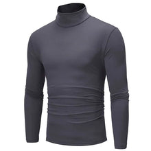 Load image into Gallery viewer, Men's Pure Color T-Shirt Thermal Mock Turtleneck Long Sleeve Tops
