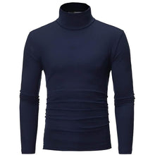 Load image into Gallery viewer, Men's Pure Color T-Shirt Thermal Mock Turtleneck Long Sleeve Tops
