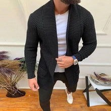 Load image into Gallery viewer, Men's Ribbed Knit Solid Color Sweater Cardigan
