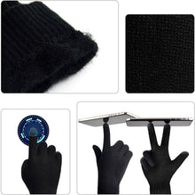 Load image into Gallery viewer, Men's Scaves and Beanie Hat Themal Gloves Set
