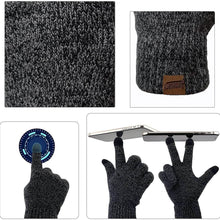 Load image into Gallery viewer, Men's Scaves and Beanie Hat Themal Gloves Set

