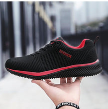 Load image into Gallery viewer, Mens Sport Running Sneakers Fashion Men Casual Shoes Breathable Shoes Walking Sneakers Men's Tennis Black Sneakers Trainers Mesh Flat Breathable Summer Walking Beach Mesh Design

