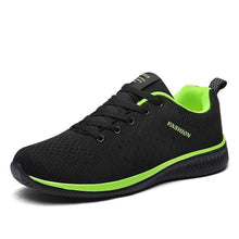 Load image into Gallery viewer, Mens Sport Running Sneakers Fashion Men Casual Shoes Breathable Shoes Walking Sneakers Men's Tennis Black Sneakers Trainers Mesh Flat Breathable Summer Walking Beach Mesh Design
