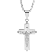 Load image into Gallery viewer, Men's Stainless Steel Crucifix Pendant
