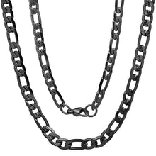 Load image into Gallery viewer, Men's Stainless Steel Diamond Cut Figaro Necklace by Steeltime
