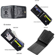 Load image into Gallery viewer, Men's USD Bill Wallet Billfold Leather Credit Card Photo Holder
