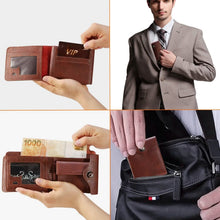 Load image into Gallery viewer, Men's Wallet PU Leather BiFold RFID Blocking Card Holder
