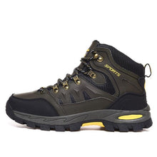Load image into Gallery viewer, Mens Winter Snow Boots Waterproof Leather Super Warm Men's Boots Outdoor Hiking Boots Ankle Snow Hiking Boots Warm Water Resistant Non Slip Soft Lined Design
