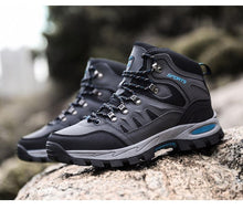 Load image into Gallery viewer, Mens Winter Snow Boots Waterproof Leather Super Warm Men's Boots Outdoor Hiking Boots Ankle Snow Hiking Boots Warm Water Resistant Non Slip Soft Lined Design
