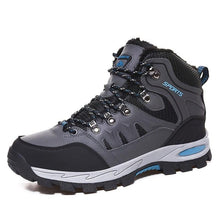 Load image into Gallery viewer, Mens Winter Snow Boots Waterproof Leather Super Warm Men's Boots Outdoor Hiking Boots Ankle Snow Hiking Boots Warm Water Resistant Non Slip Soft Lined Design

