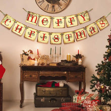 Load image into Gallery viewer, Merry Christmas Banner Home Decor
