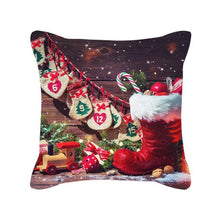 Load image into Gallery viewer, Merry Christmas Cushion Covers Snowman Christmas Santa Pillow Covers Santa Claus Pillow Covers Christmas Tree Santa Deer Printed Pillow Cover Home Decor Pillowcase For Couch 45X45CM
