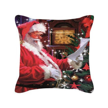 Load image into Gallery viewer, Merry Christmas Cushion Covers Snowman Christmas Santa Pillow Covers Santa Claus Pillow Covers Christmas Tree Santa Deer Printed Pillow Cover Home Decor Pillowcase For Couch 45X45CM
