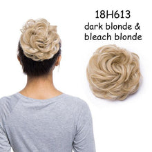 Load image into Gallery viewer, Messy Bun Scrunchy Hair Bun Fake Hair Synthetic Women Chignon Elastic Hair Band Hairpieces For Women Updo Donut Chignon Clip in Hair Extension For Volumized Hair Buns For Girls
